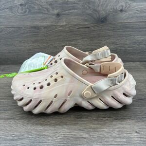 Crocs Echo Marbled Clog Quartz Multi Pink Tan Mens 8 Womens 10 208454-6WS NWT